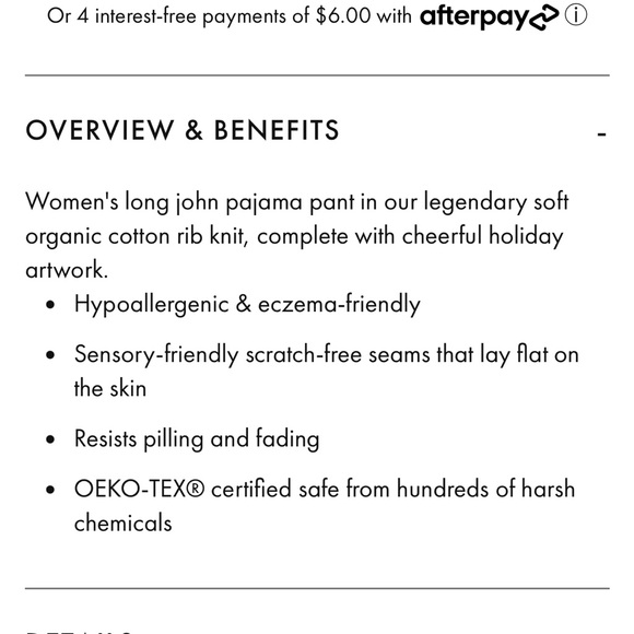 Like New - Hanna Andersson Holiday Print Long John Pajama Pants - Picture 6 of 10